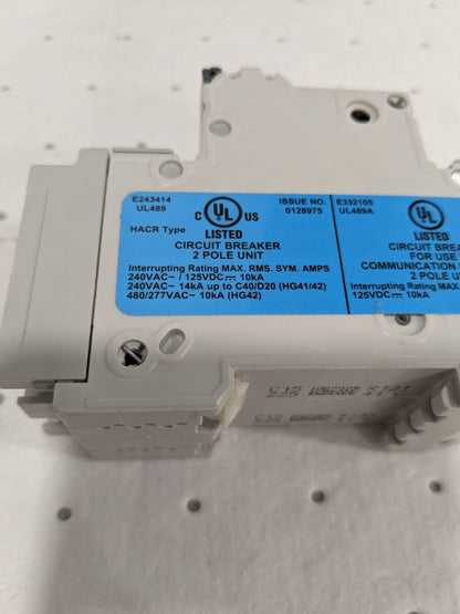 Siemens Sentron Miniature Circuit Breaker 5SJ4211-7HG41