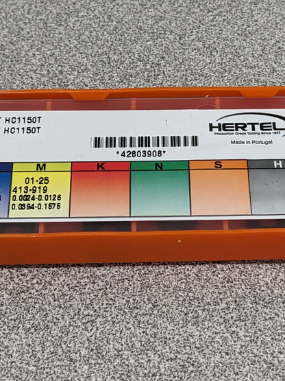 HERTEL Turning Insert: RCMT 1003M0AT HC1150T, Solid Carbide Qty 10 42803908