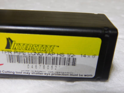 Interstate Extension Pipe Tap 1/2-14 NPT 4Fl HSS Plug Chamfer 6 OAL 04676052