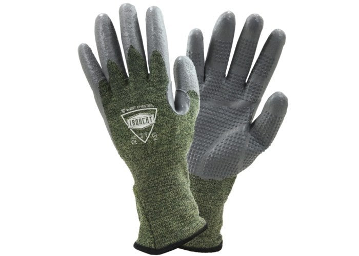 West Chester IRONCAT Green/Gray Sz L Welding Gloves - Qty 12 6100/L