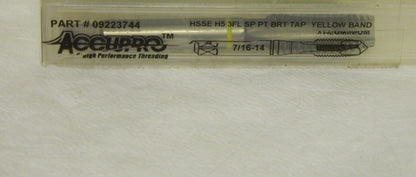 Accupro 7/16" - 14 UNC 3FL H5 Vanadium HSS Spiral Point Tap QTY 2 09223744