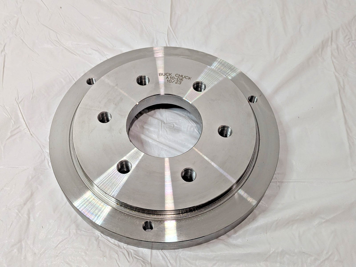 Buck Chuck Adapter Plate for 10" Dia Self Centering Lathe Chuck D1-6 A10-D6