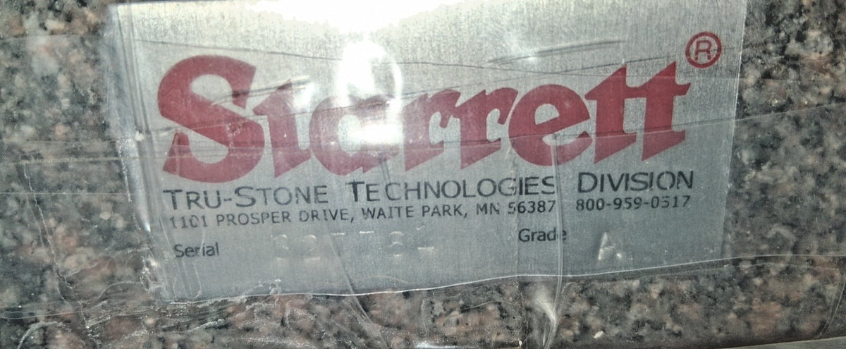 Starrett Inspection Surface Plate 12" W 8" L 2" T Granite No Ledge Grade A 88803