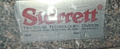 Starrett Inspection Surface Plate 12" W 8" L 2" T Granite No Ledge Grade A 88803