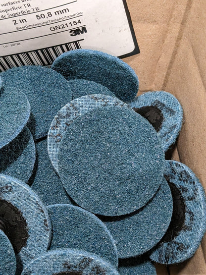 3M Quick-Change Disc: Roloc TR, 2" Dia, Alum. Oxide Qty 50 7000000750