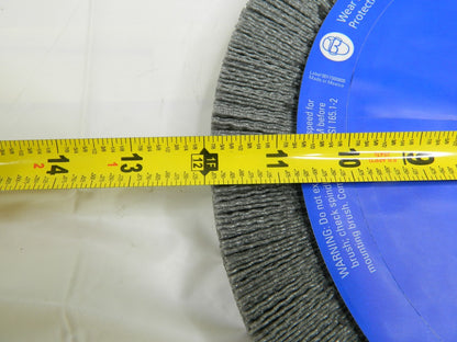 OSBORN Wheel Brush: 12" Wheel Dia, Crimped Nylon, 80 Grit, 3,000 RPM 78015