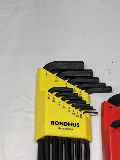 BONDHUS 22 Piece L-Key Ball End Hex Key Set 20199