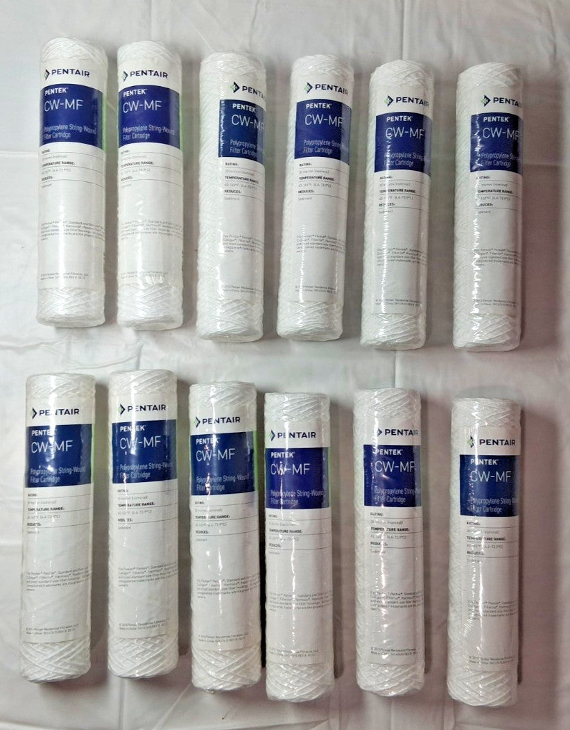 Pentek Polypropylene Micron Water Filters String Wound 30 9.75x2.38" QTY12