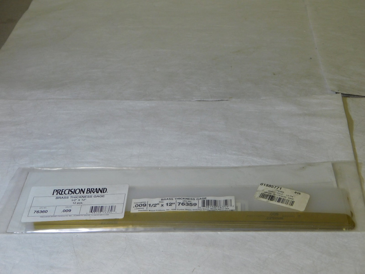 Precision Brand 0.009 Brass Thickness Gage 1/2 x 12 Blades (Pack of 12) 76360