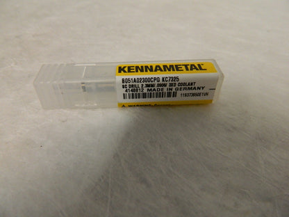 Kennametal 2.3mm 140° Spiral Flute Solid Carbide Screw Machine Drill Bit 4148812