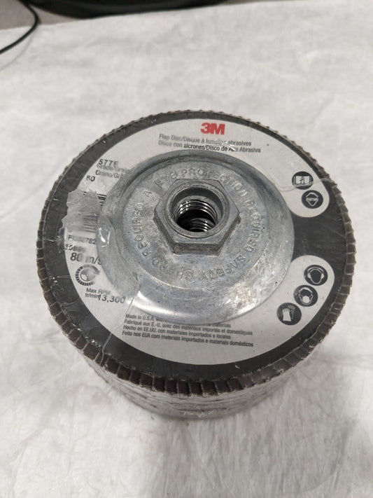 3M Flap Disc: 4-1/2" Dia, 80 Grit, Zirconia Alumina, Type 29 Qty 5 7000119470