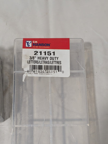 C.H. Hanson Heavy-Duty Stamp Set 3/8" Character, 27 pc, Alphabets & Symbol 21151
