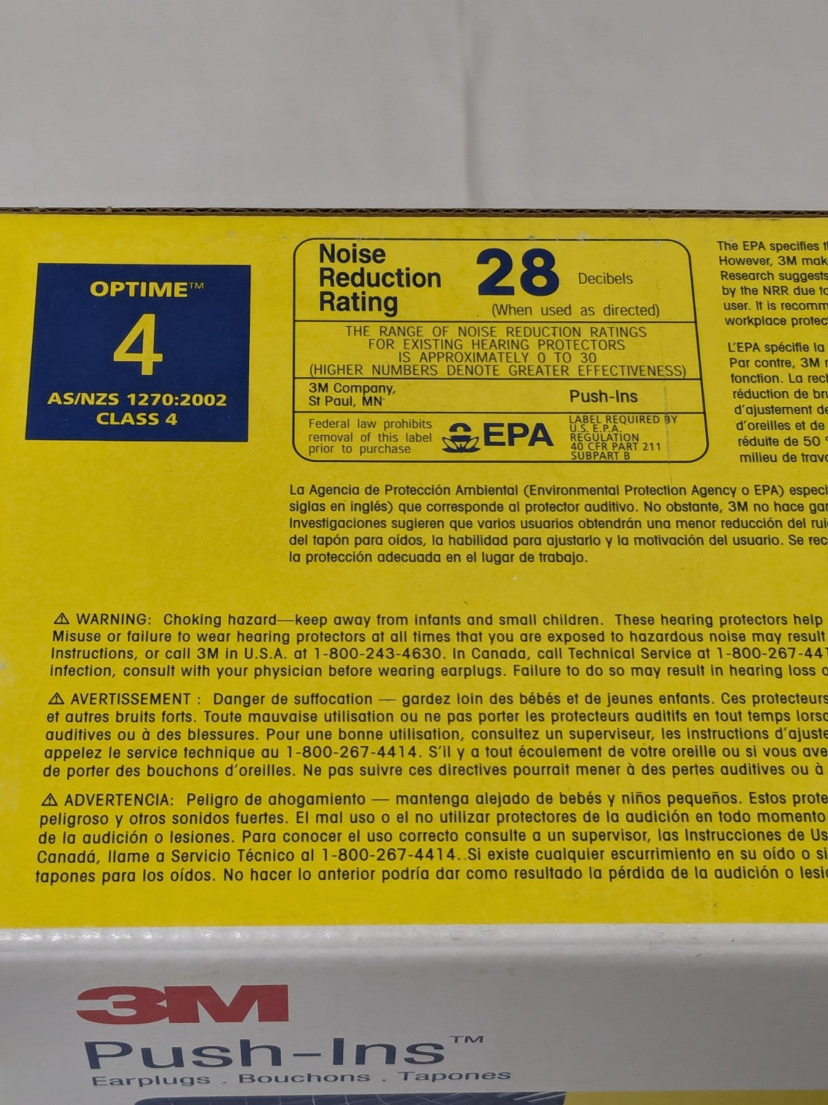 3M Earplugs 100pairs : 28 dB, Foam, Round, Push-In Stem, Corded 7000052745