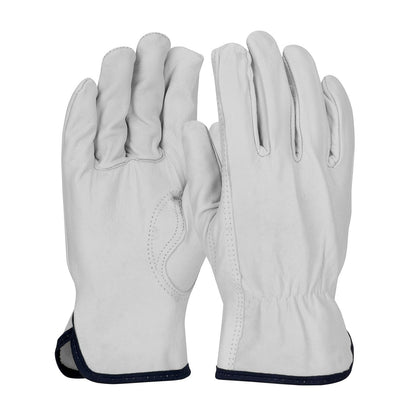 PACK OF 12 PIP Top Grain Goatskin Leather Driver's Gloves Gray Medium 71-3601/M