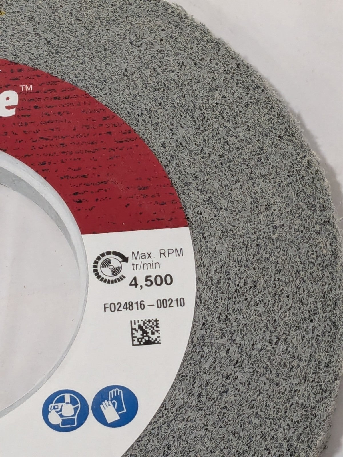 3M Deburring Wheel: 8" Dia, 1/2" Face Width, 3" Hole, 8 Density 7000046065
