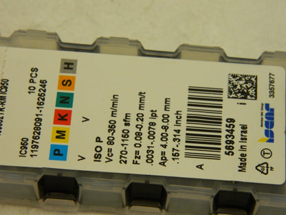 ISCAR APKT100332TRRM IC950 Carbide Milling Insert QTY 10