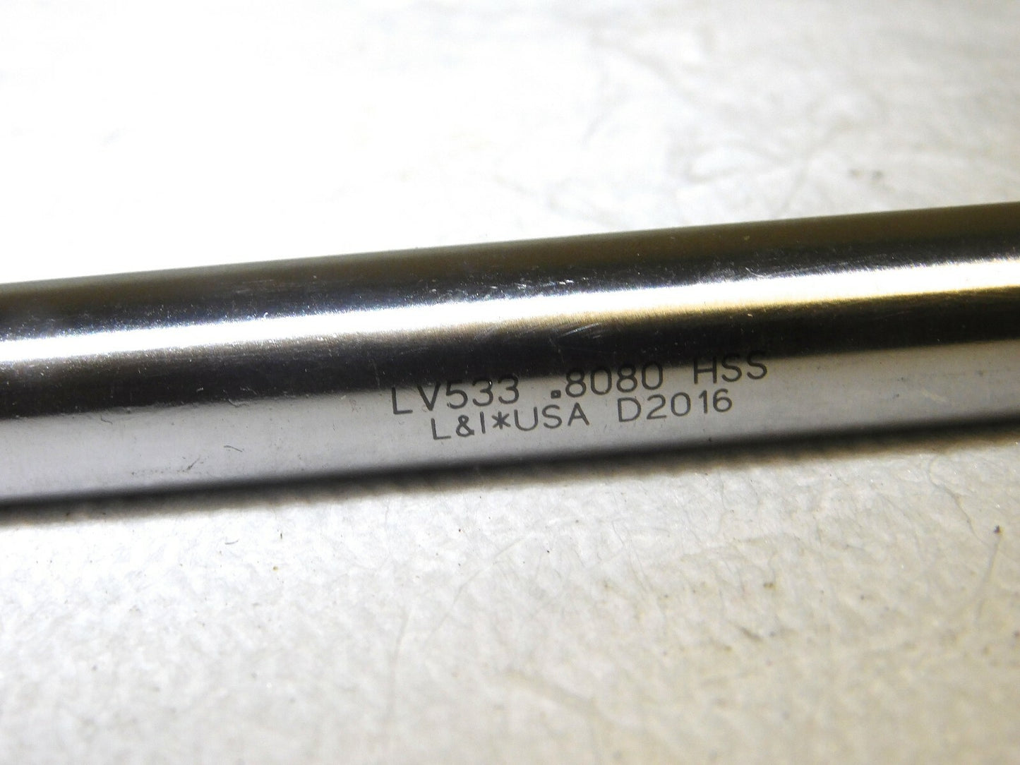 L&I HSS Chucking Reamer 0.808 Diameter Straight Shank & Flute 9.5L LV533.8080