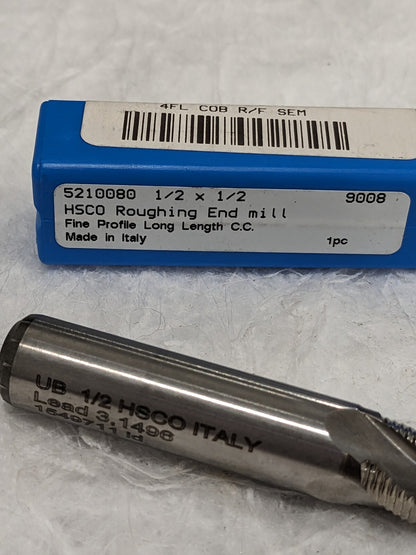 UNION BUTTERFIELD Roughing &amp; Finishing End Mill: 1/2" Dia, 4 Flutes 521