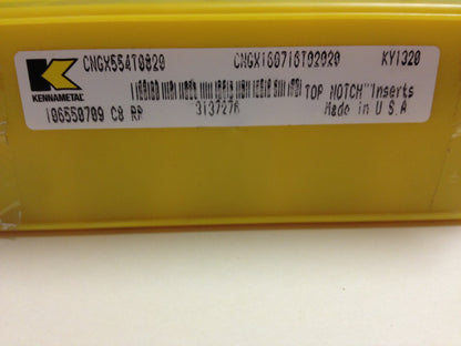 Kennametal CNGX554 T0820 Grade KY1320 Ceramic Turning Insert QTY 10 3137276