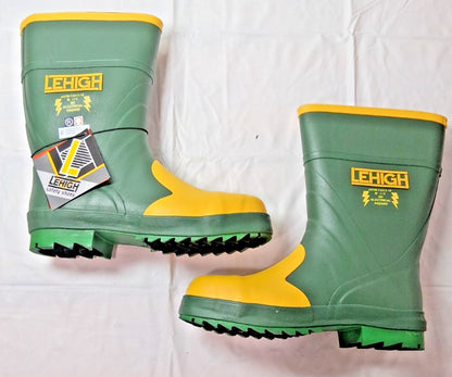 Lehigh Dielectric Waterproof Rubber Work Boots Steel Toe Unisex Size9M 3149