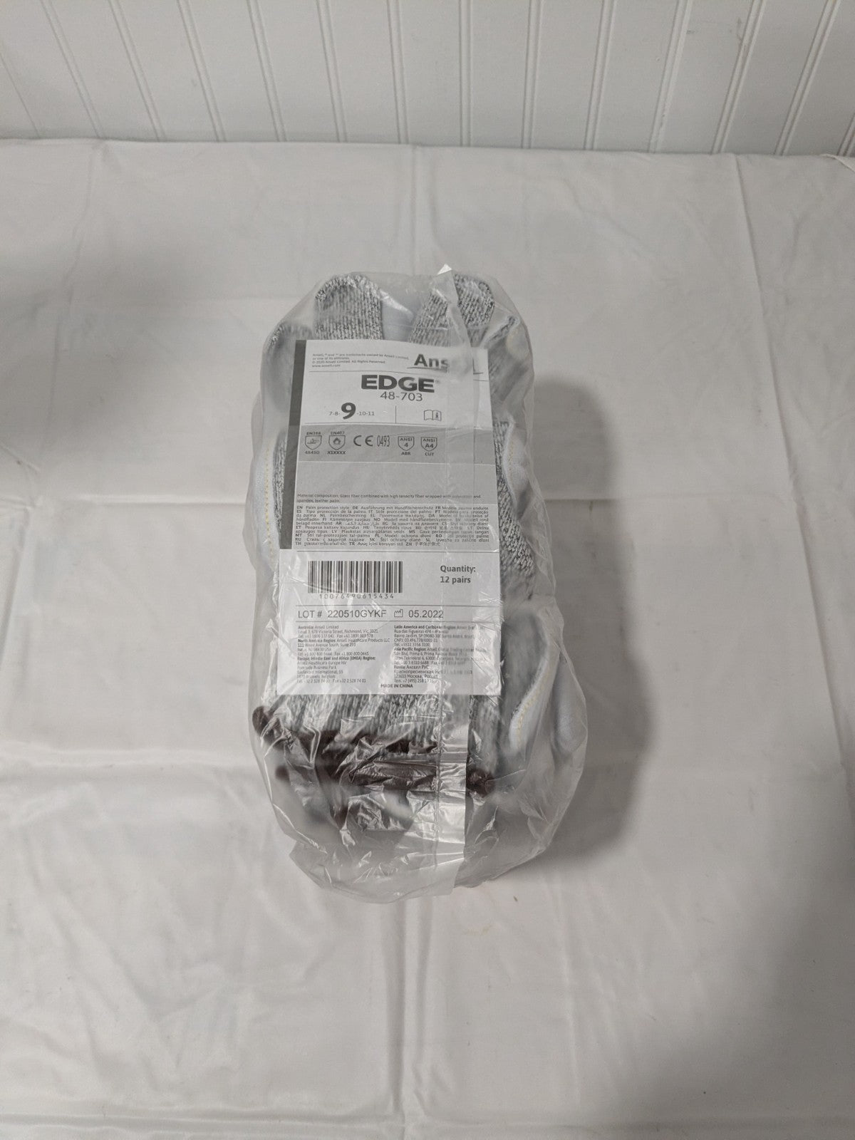 Ansell Cut, Puncture &amp; Abrasion-Resistant Glove Sz Large 12 Pairs 48703090