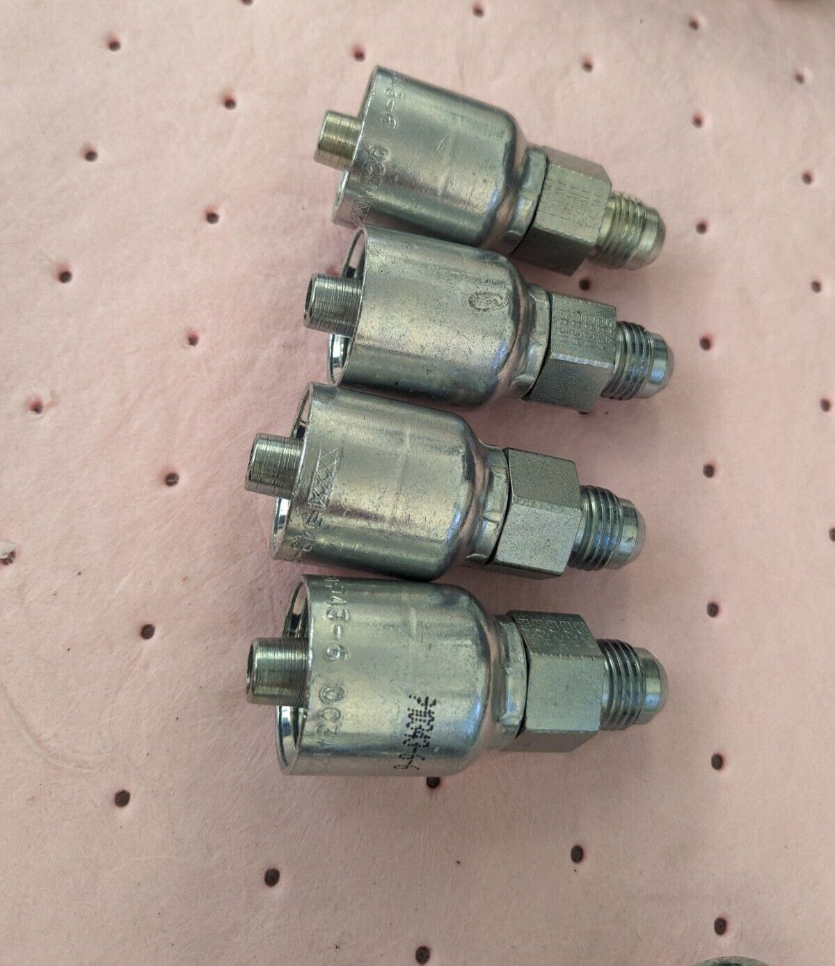 PARKER Hydraulic Hose Male Rigid Fitting 4pk 0.375" ID, 6 mm, 3/8" KP81288