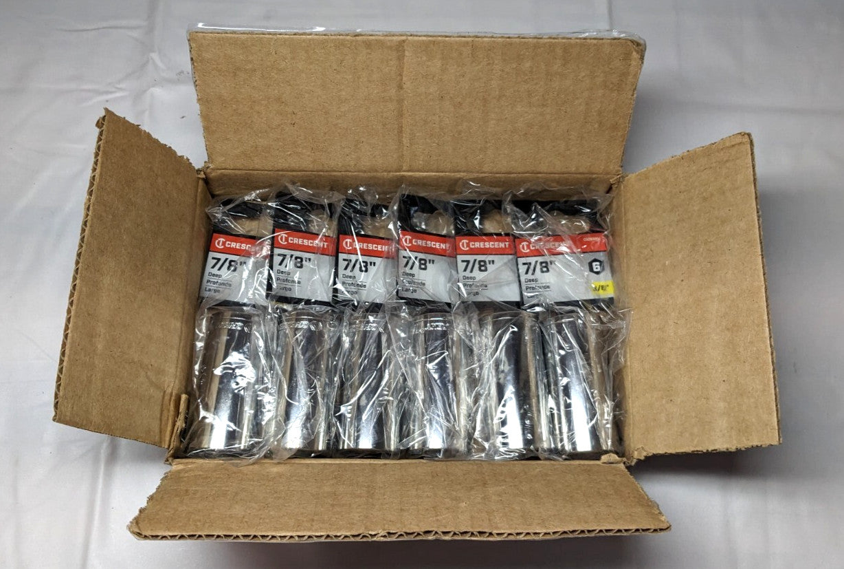 CRESCENT 7/8" Deep Socket 3/8" Drive 6-Point  CCDS33N  *6 PACK*