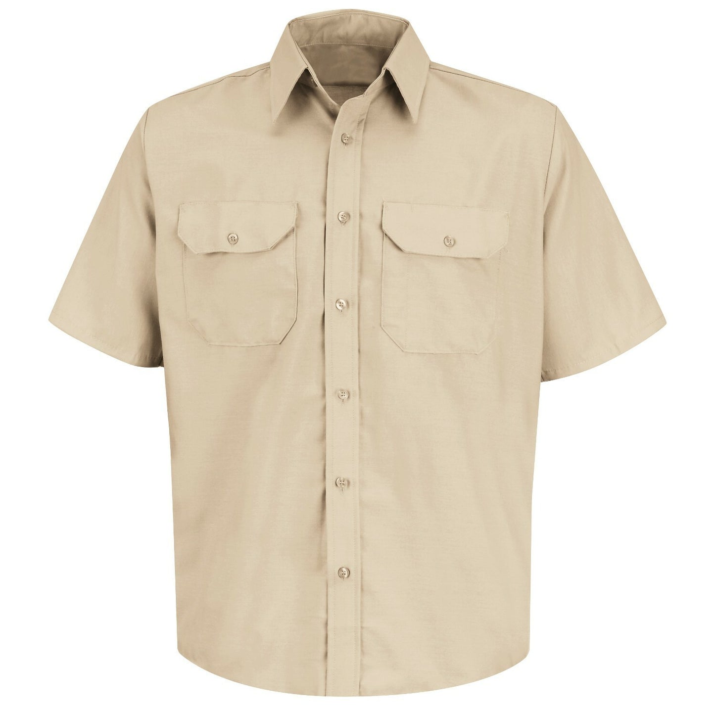 PRO-SAFE Size 3XL Tan  Short Sleeve Button Down Shirt QTY 3 4329896