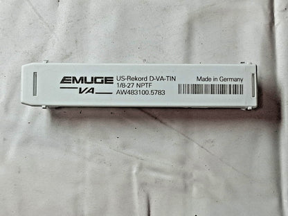 Emuge  Cobalt Spiral Flute Pipe Taps 1/8-27 NPTF 15° Helix 3FL AW483100.5783