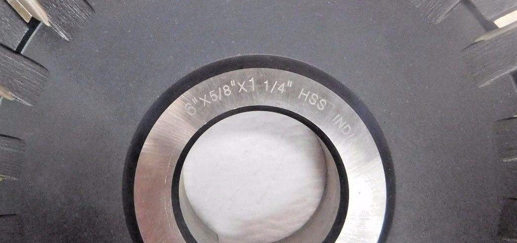 Interstate Side Milling Cutter 6" x 5/8" x 1-14" 20 Teeth Straight HSS 03016409