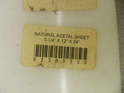Pro-Grade Acetal Sheet Natural 1-1/4" Thick x 12" Wide x 2' Long 63385330
