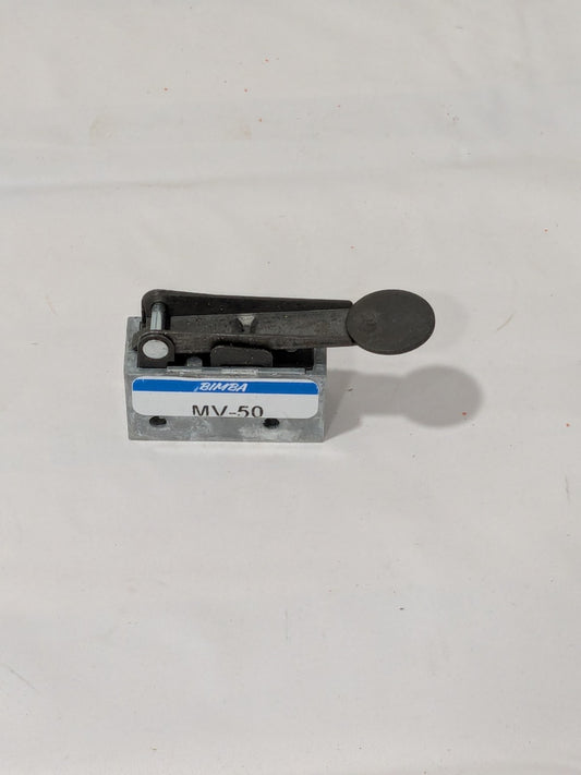 Bimba Mechanically Operated Valve: 3-Way Pilot, Fingertip Lever Actuator MV-50