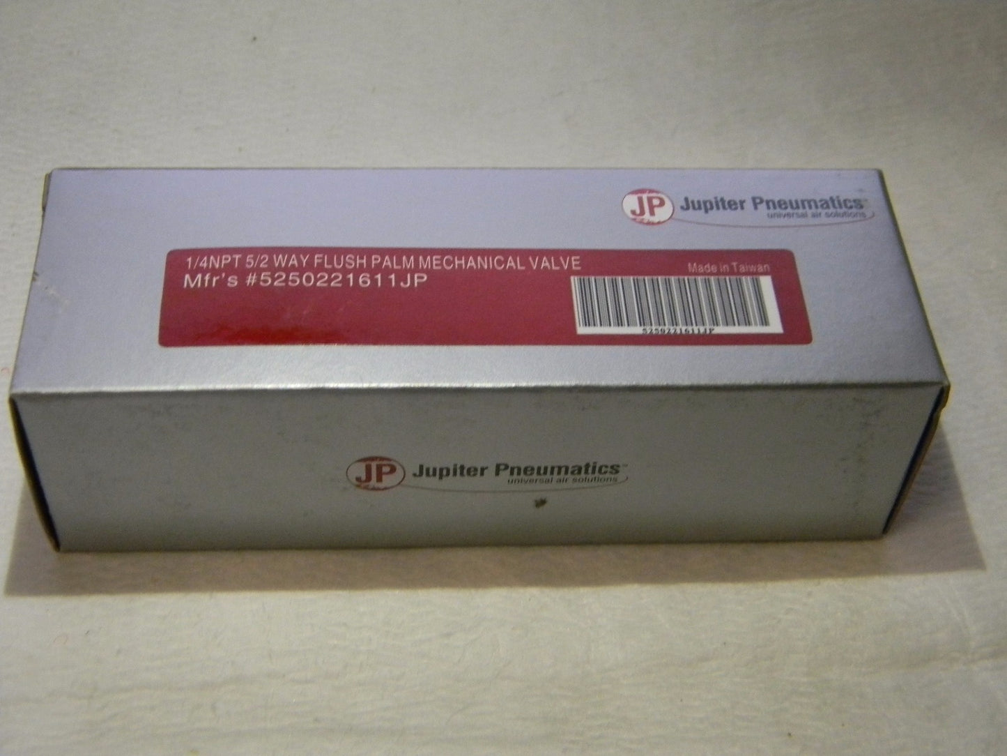 Jupiter Pneumatics Flush Palm Mechanical Valve 1/4" NPT 5/2 Way 5250221611J