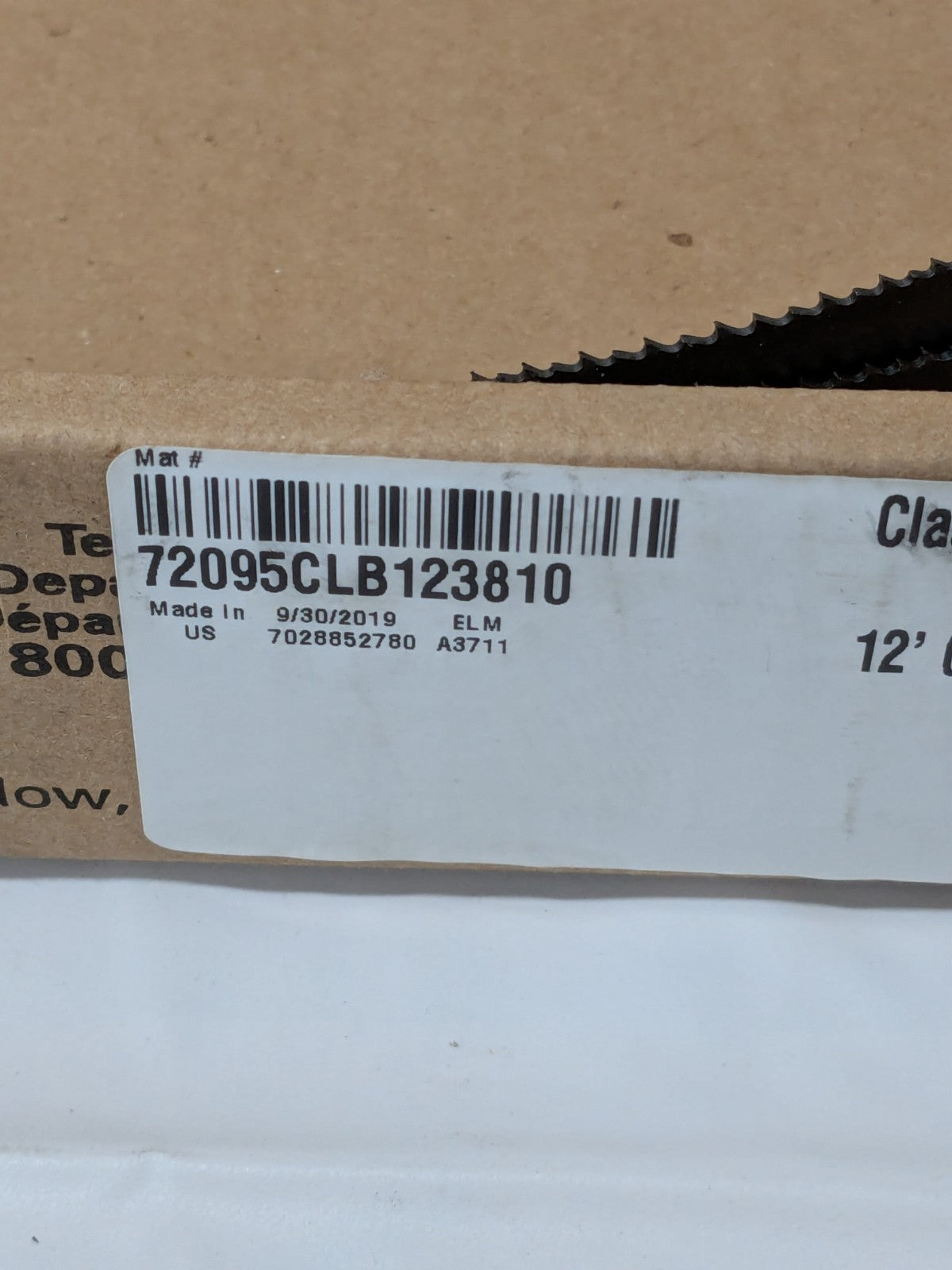 Lenox Welded Bandsaw Blade: 12' 6 Long x 1" Wide x 8 to 12 TPI 72095CL