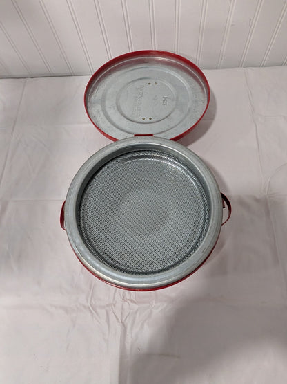 Eagle 2 Quart Capacity, Coated Steel, Red Bench Can B602 SMALL DENTS
