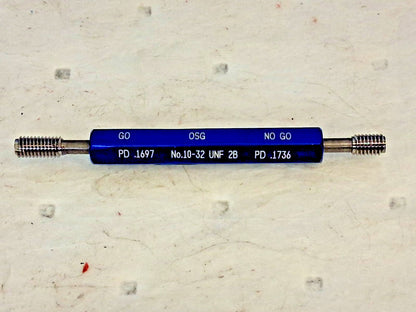 OSG Plug Thread Gage Double End Go & No Go #10-32 Thread 1500101400LF