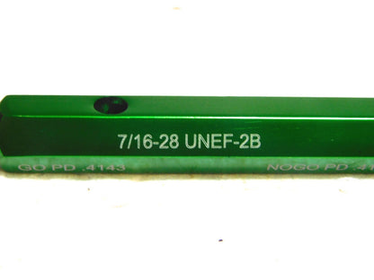 GF Gage Taperlock Thread Plug Gage 7/16-2B Class 2B Go/NoGo W0437282BS