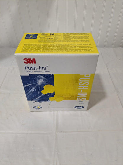3M Earplugs 100pairs : 28 dB, Foam, Round, Push-In Stem, Corded 7000052745
