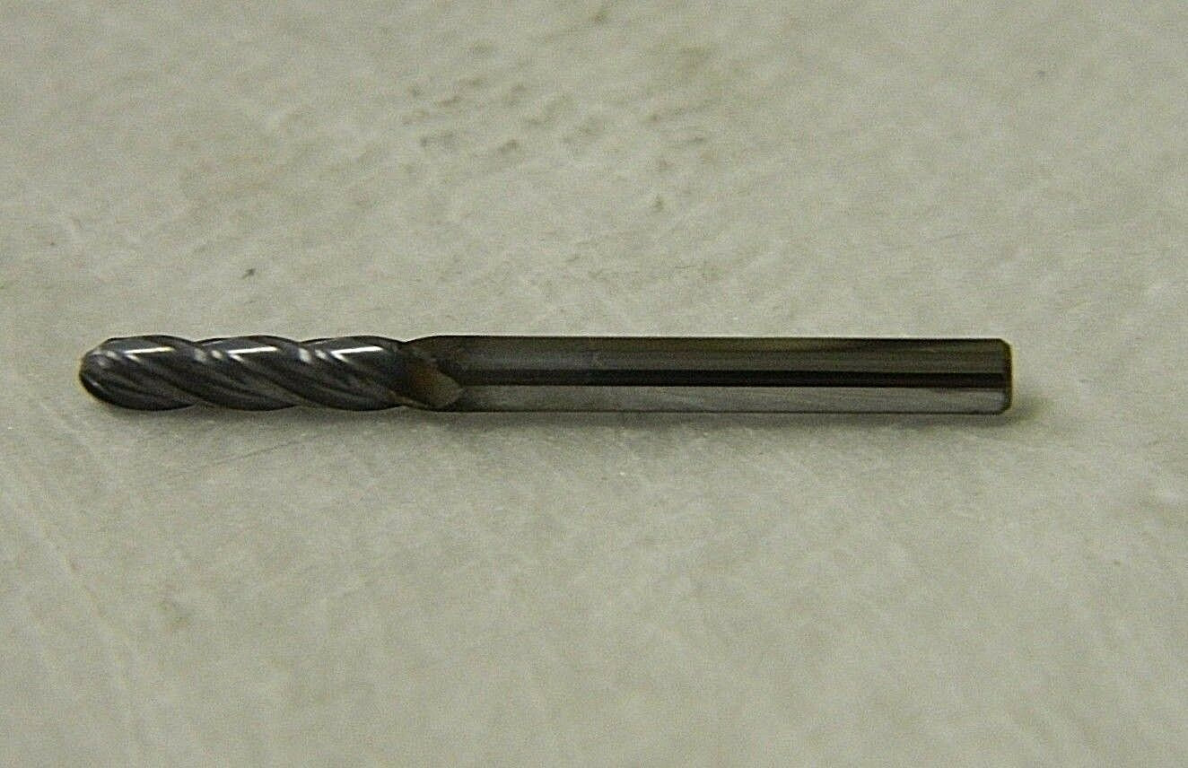 Metal Removal Ball End Mill 1/8" x 1/8" x 1/2" x 1-1/2" 4 Fl