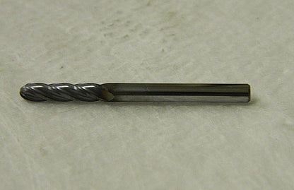 Metal Removal Ball End Mill 1/8" x 1/8" x 1/2" x 1-1/2" 4 Fl