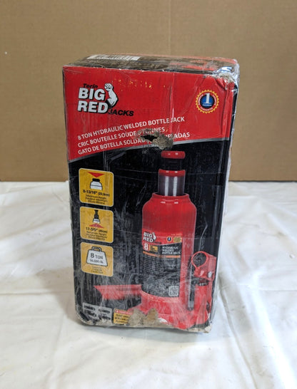 Torin Big Red Hydraulic Bottle Jack  8Ton Capacity   9-1/8" - 18"  T90