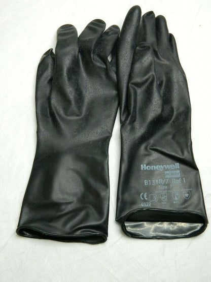 HONEYWELL Chemical Resistant Glove 13 mil Sz 7 QTY 24 individual Pairs  B131R/7