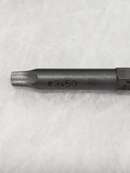 WERA Power Screwdriver Bit #3 Speciality Size, 1/4" Hex Drive Qty 49 05060170001