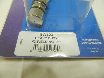 MILLER/SMITH 1 Pc SW Series Heavy Duty Welding Tip, Welds to 5/64" Thick SW203