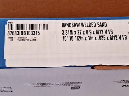 Irwin Blades Welded Bandsaw Blade 10' 10-1/2 Long x 1" Wide 87683IBB103315