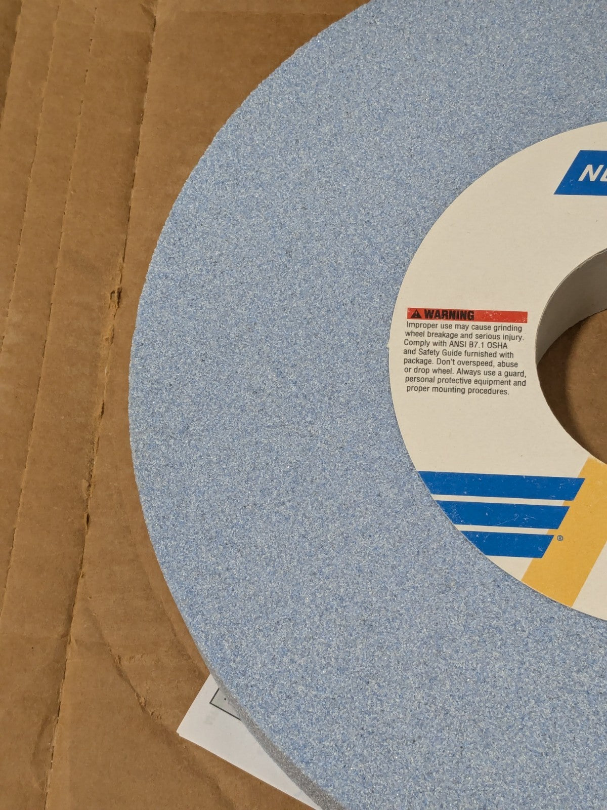 Norton Surface Grinding Wheel: 12" Dia, 1-1/2" Thick, 3" Hole, 46