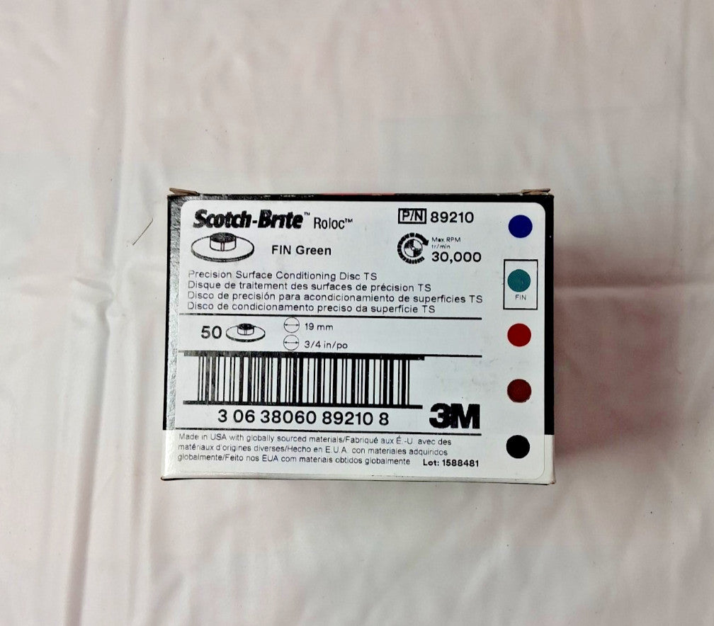 3M Scotch-Brite Quick-Change Disc Premium CA Roloc TS 3/4" Dia  QTY50 89210