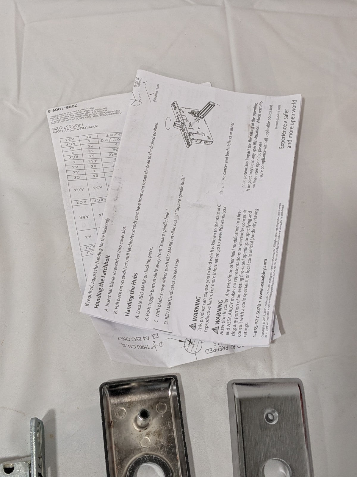Assa Abloy Accentra for 1 3/4 to 2 1/8" Doors, Satin Chrome 085330