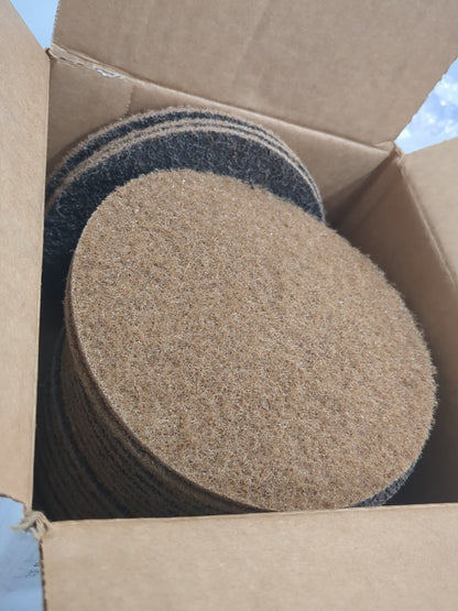 MERIT ABRASIVES 25ct Hook & Loop Disc 7" Dia NonWovenAluminum Oxide 05539512525