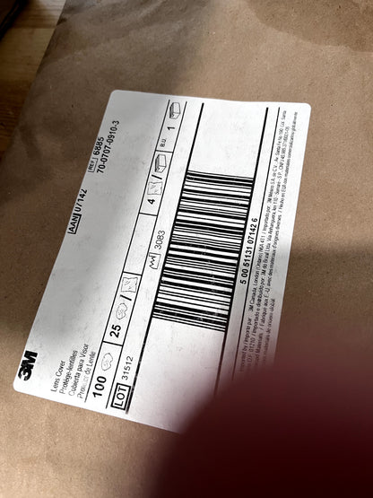 3 Faceshield Cover 6885/07142(AAD), 100 ea/Bag